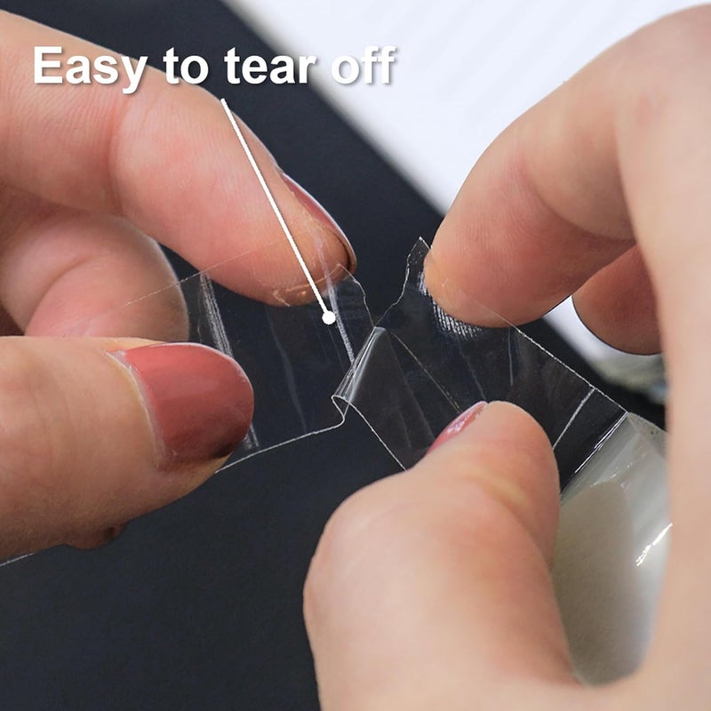 DOAY 8 Rolls Easy Tear Transparent Tape Refills - Gift Wrapping Tape for Dispensers - Crystal Clear, Effortless Tear, Strong Adhesion - Invisible Tape 3/4 in x 1000 in for Office, School, Home - Image 4